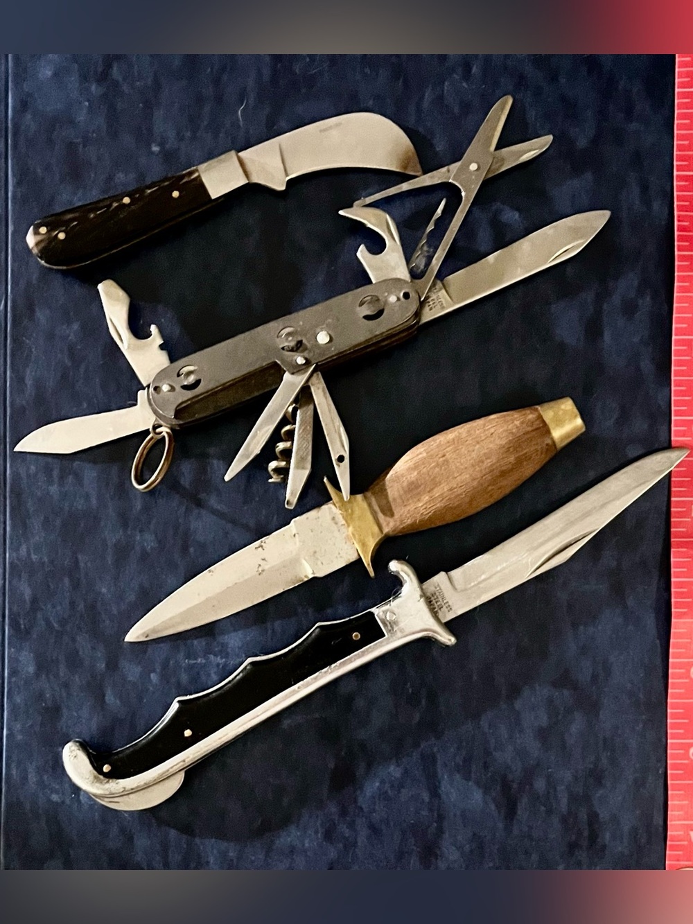 Lot of 4 knives : Japanese & Pakistan made stainless steel
